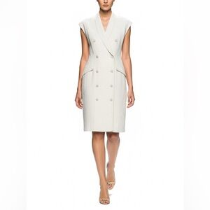 Kenzo Paris Linen Dress Collared Button Down Shirt Vintage White Size 36 Small